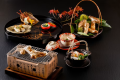 《松茸土瓶蒸し・但馬牛と雲丹、松茸のすき鍋・松茸炭火焼き》松茸至福会席