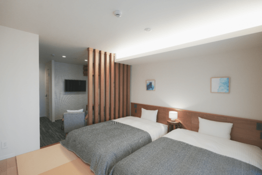 榻榻米雙床間 - 帶陽台