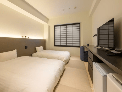 East Wing/No view｜Non-smoking Japanese Modern Twin Room (20 square meters)  / Up to 4 persons