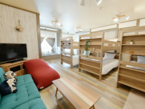 【二段ベッド】最大6名様まで宿泊可能★広々としたおへやでゆったりペットと同伴可能です♪