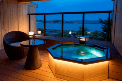 ≪２Ｆ≫「ＭＩＮＡＭＯ」露天風呂付ハリウッドツイン和室202号室