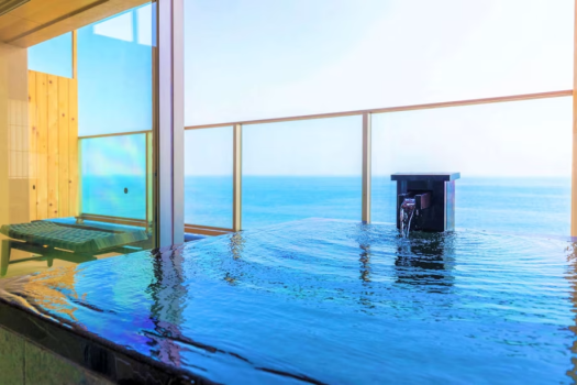 温泉掛流し露天風呂付絶景和モダン『海生』