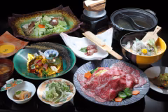 はせを亭料理にグレードアップで、朝夕ともにお部屋食プラン
