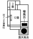 ひさご：１２畳（ベッド2台（シモンズマット））＋３畳　朝夕食ともにお部屋食