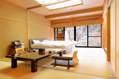 ひさご：１２畳（ベッド2台（シモンズマット））＋３畳　朝夕食ともにお部屋食