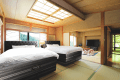 猿みの：１２畳+１０畳+１０畳（シモンズダブルベッド2台）　朝夕食ともにお部屋食