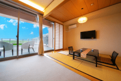 【太平洋ビュー◇バリアフリー和洋室】“段差”がなく安心してご滞在いただける空間デザインを
