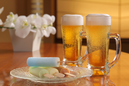 オールインクルーシブイメージ（湯上りビール）
ご提供時間１６：００～１８：００（1階ティーラウンジ「四季」にてご提供）