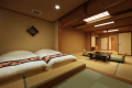 【栃の間】和室12畳＋6畳＋ツインベッド(4畳半)＋露天風呂
