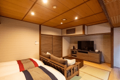 【Aタイプ：初音】趣きのある和モダンの雰囲気に包まれて、ごゆっくりと素敵な夢をお楽しみください。