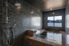 2023년【온천 실내 욕조 + 도고호 전망】와모던 트윈／석양정