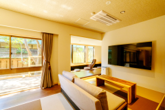 【온천 실내 욕조＋사우나】중정 쪽 트윈／비젠8