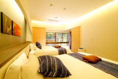 【온천 실내 욕조＋사우나】중정 쪽 트윈／비젠8