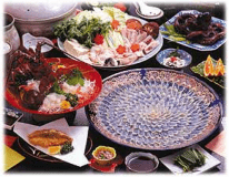 ふぐ料理スタンダード+タコの丸茹で+伊勢海老のお造りがついた海鮮ふぐプラン
