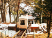 姉妹旅館の展望露天風呂雲の助へは登山電車で向かいます