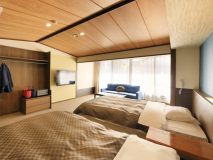 ■バリアフリー・禁煙■最上階ツイン[シャワーブース・トイレ付]