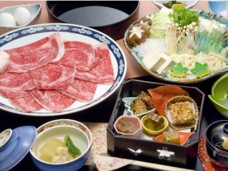 上州牛すきや御膳プラン料理一例