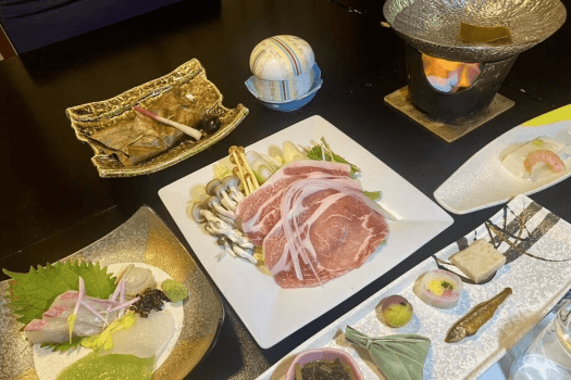 上州麦豚のしゃぶしゃぶ付き地産会席☆ファミリーにもおススメ