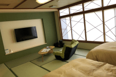 【榛名】◆ツインセミダブルベッド付広々寛ぎ和室１２畳