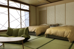 【榛名】◆ツインセミダブルベッド付広々寛ぎ和室１２畳