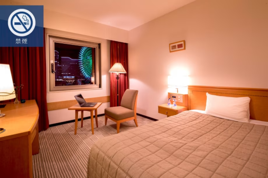 【セミダブル：禁煙】（眺望指定なし）セミダブルベッド×1台