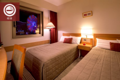 【コンパクトツイン：喫煙】（眺望指定なし）セミダブルベッド×1台＋エキストラベッド×1台