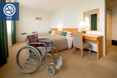 【バリアフリーツイン：禁煙】＜ベイブリッジ側＞セミダブルベッド×2台