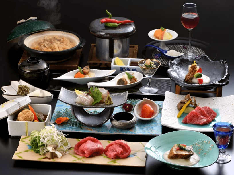 인증 오미규와 오미 흑계로 즐기는 오미의 미식, 교토풍 가이세키 요리