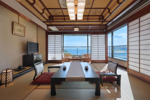 [Shihoukaku] Maisonette Room with a View of Hatsushima (10-Tatami Japanese Room + Dining Room): “Kanazawa”