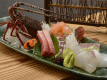 【夕食】伊勢海老のお造り（一例）