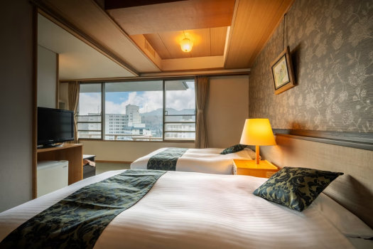 【花月館：ツインルーム】リーズナブルでビジネスでのご宿泊などにも便利なお部屋。