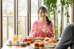 【朝食ビュッフェ】豊富なお料理の中から “お好きなものを”“出来たてで” ご堪能いただけます。