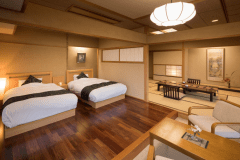 湯巡りなどをお愉しみいただいた後に、&ldquo;良質な眠り&rdquo;へと誘うくつろぎーー・・・。