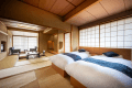 【飛天館：ベッド付和室】和室のやすらぎとベッドのくつろぎを取り揃えた客室。