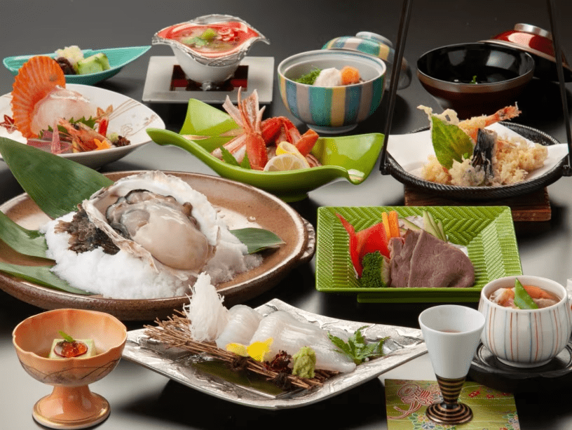 山陰産岩牡蠣+白烏賊お造り会席
