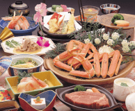 焼蟹＋牛ロースステーキ会席