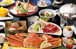 茹で蟹1枚付き会席