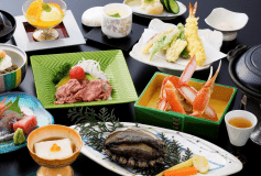 あわび付き会席