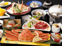 茹で蟹1枚付き会席