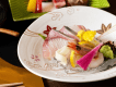 旬の食材を使ったお造り盛り合わせ