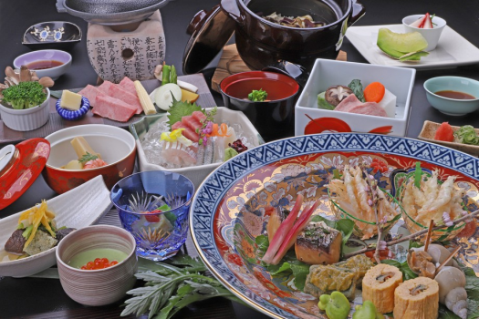 <個室食>天然温泉☆半露天展望風呂付禁煙室『有明（ありあけ』【Ｗチョイス特別会席】