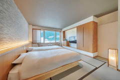 ★禁煙室★【陶川閣】『曙（あけぼの）』眺望の良い川側☆畳にツインベッド