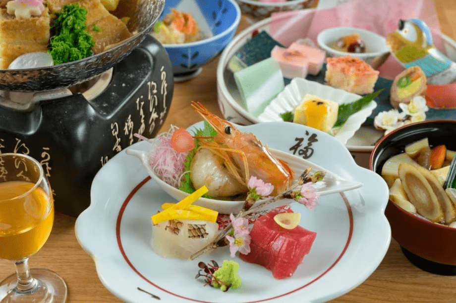 春のことほぎ膳より。のどかな春の訪れを感じるお料理の数々。