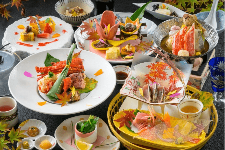 【万葉創作和会席~秋】伊勢海老や赤城牛、蟹など厳選した秋の美味を華やかに。福一ならではの創作和会席。 【万葉創作和会席~秋】伊勢海老や赤城牛、蟹など厳選した秋の美味を華やかに。福一ならではの創作和会席。
