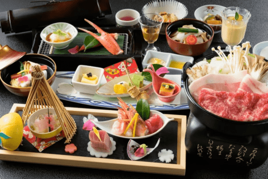 冬の上州味覚会席より。冬ならではの味わいと盛り付けをお楽しみください。