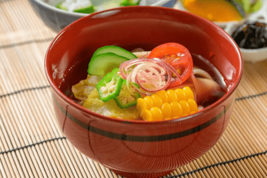 福一の夏の風物詩「冷やしおきりこみ」夏野菜と合わせてさっぱりと。