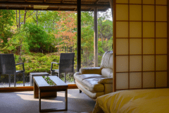 千樹館庭園和ベッド付客室