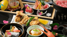 蟹と河豚を味わう冬の味覚会席。季節限定の美味をご堪能ください。