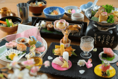 春の上州味覚会席より。春の訪れを感じられる献立をご用意いたしました。