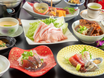 ■薩摩黒豚しゃぶ会席■薩摩は海の幸も山の幸も豊富で絶品！薩摩グルメをお楽しみください